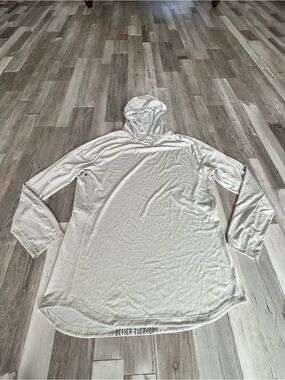 lululemon athletica Light Beige Hooded Long Sleeve Top